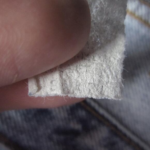 Diamond Gusset Jeans Mens 38x29 Light Wash High Rise Tapered Gusseted Denim - Picture 7 of 8